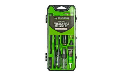 Breakthrough Clean Technologies Vision Series, Cleaning Kit, For .25 Cal/6.5MM, Includes Cleaning Rod Sections, Hard Bristle Nylon Brushes, Jags, Patch Holders, Cotton Patches, Durable Aluminum Handle And Mini Bottles of Breakthrough Military-Grade Solvent And Battle Born High-Purity Oil BT-CCC-25R