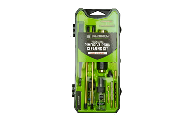 Breakthrough Clean Technologies Vision Series, Cleaning Kit, For .17/.22 Caliber Airguns, Includes Cleaning Rod Sections, Hard Bristle Nylon Brushes, Jags, Patch Holders, Cotton Patches, Durable Aluminum Handle And Mini Bottles of Breakthrough Military-Grade Solvent And Battle Born High-Purity Oil BT-CCC-AG