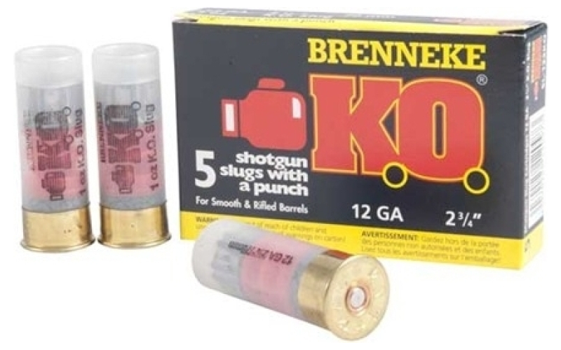 Brenneke Usa 12 gauge 2-3/4'' 1 oz rifled slug 5/box