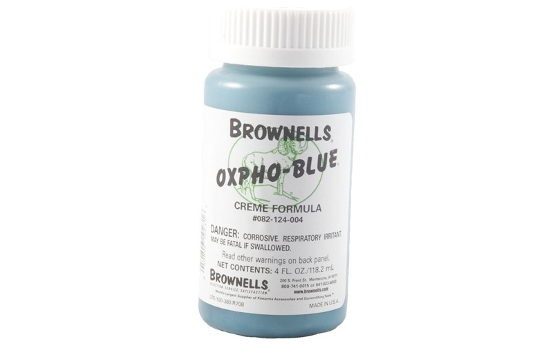 Brownells Oxpho-blue creme 4oz with counter display 12 pack