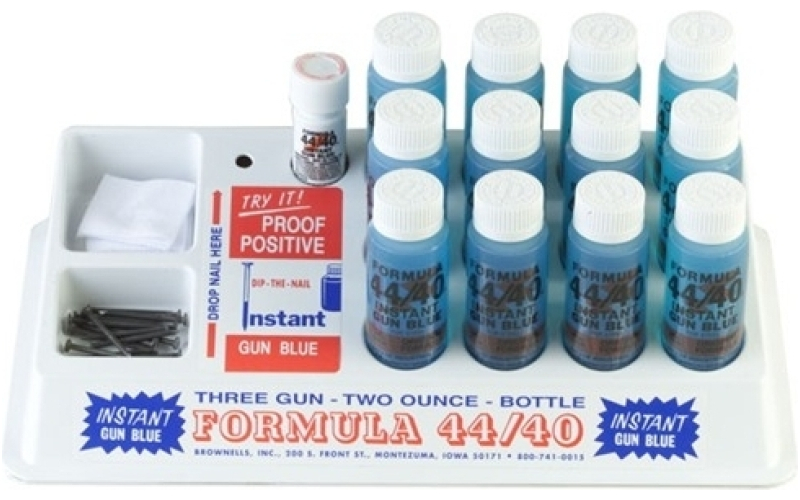 Brownells Formula 44/40~ cold blue 2oz with counter display 12 pack