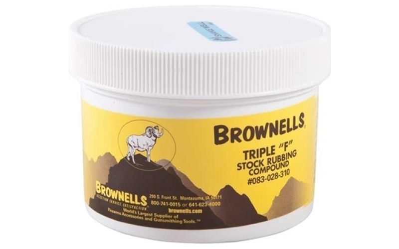 Brownells Triple ''f'' stock rubbing compound 10oz
