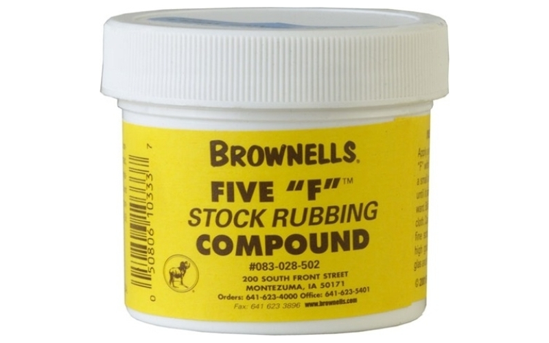 Brownells Five ''f'' stock rubbing compound 2oz