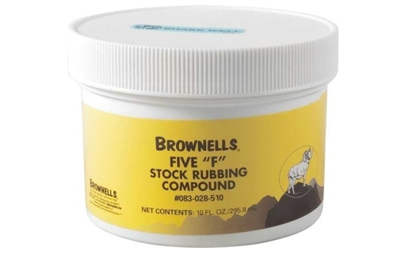 Brownells Five ''f'' stock rubbing compound 10oz