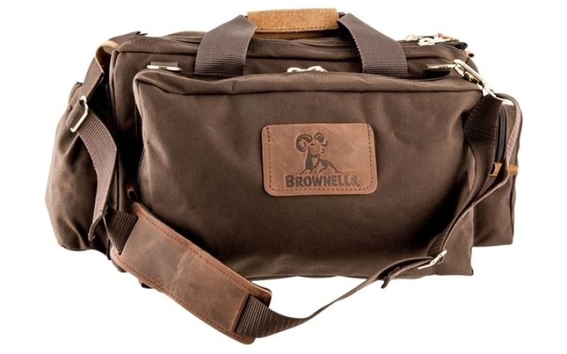 Brownells Signature series shooting bag dark brown