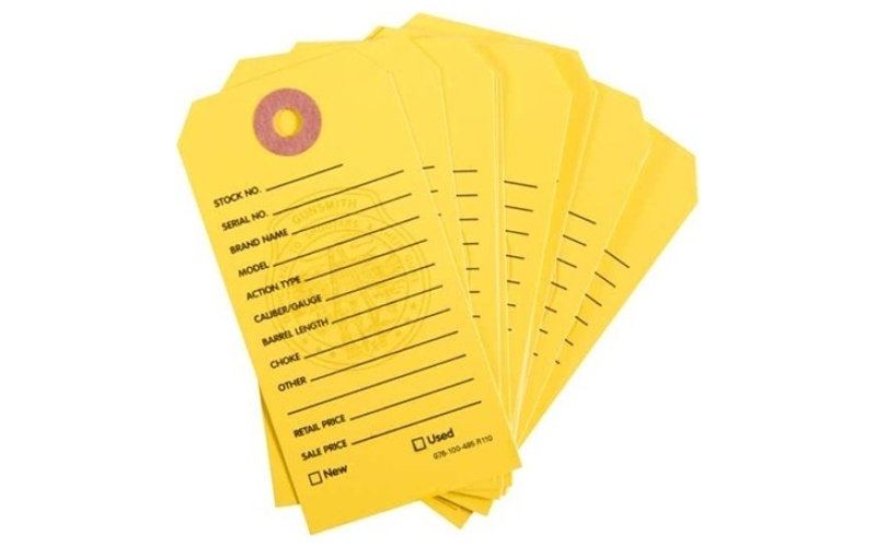 Brownells Yellow gun price tags 500 pack