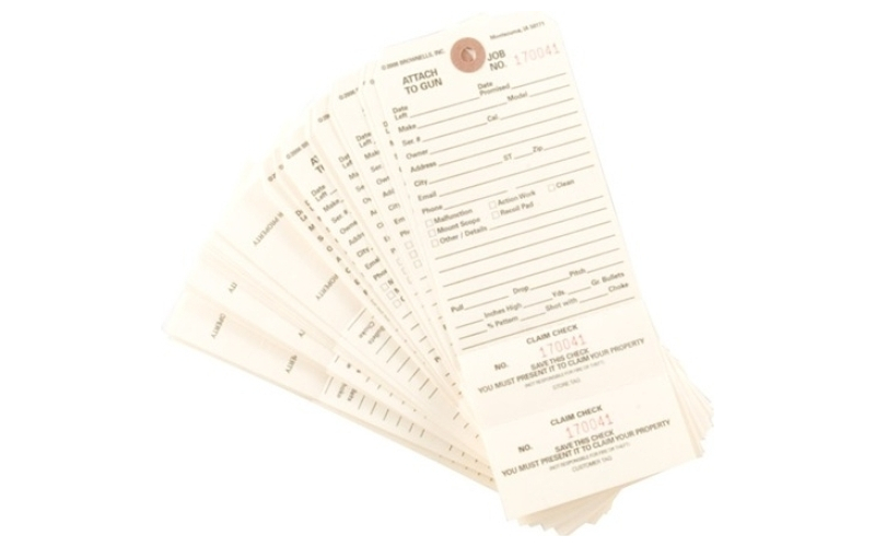 Brownells Double-stub claim checks 1,000 pack