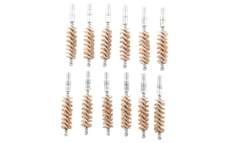 Brownells 35/38 caliber double-tuff bronze pistol brush 12 pack