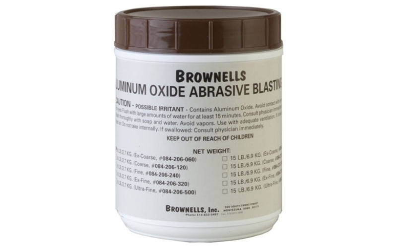 Brownells Aluminum oxide abrasive blasting ex-coarse 60 grit 6lbs