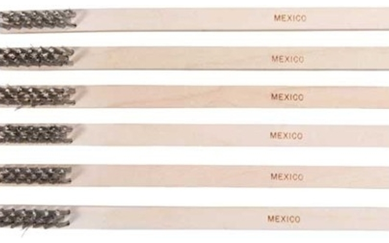Brownells Stainless steel straight wire brush 6/pack