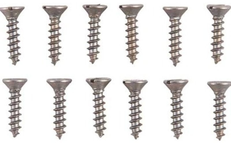 Brownells 2x3/8'' steel flat head wood screws blued 12 pack