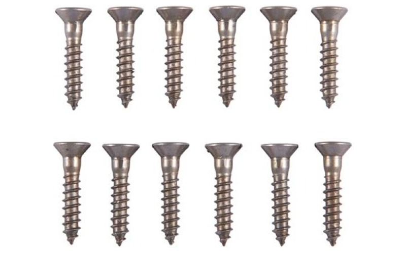 Brownells 6x3/4'' steel flat head wood screws blued 12 pack
