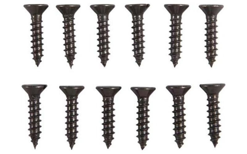 Brownells 8x3/4'' steel flat head wood screws blued 12 pack