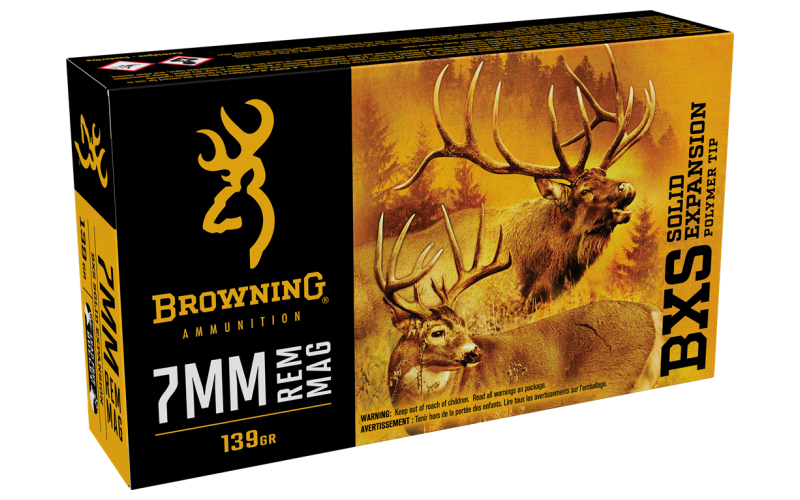 Browning 7mm remington magnum 139gr tipped copper 20/box