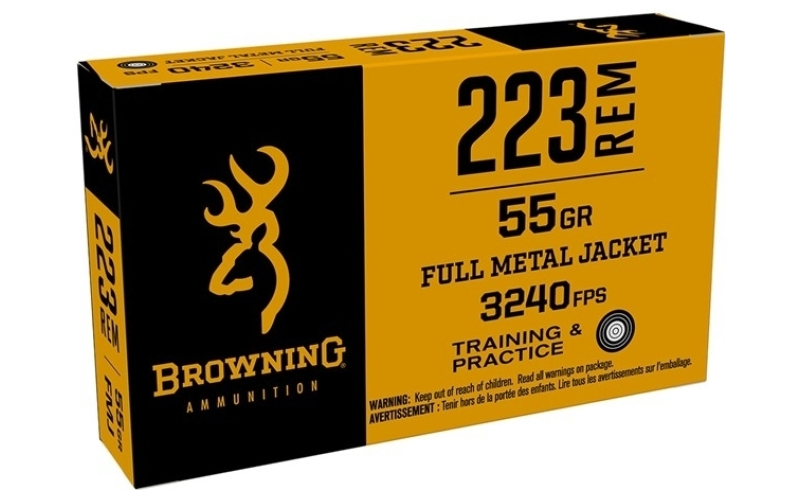 Browning 223 remington 55gr full metal jacket 20/box