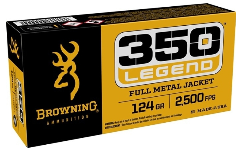 Browning 350 legend 124gr full metal jacket 20/box