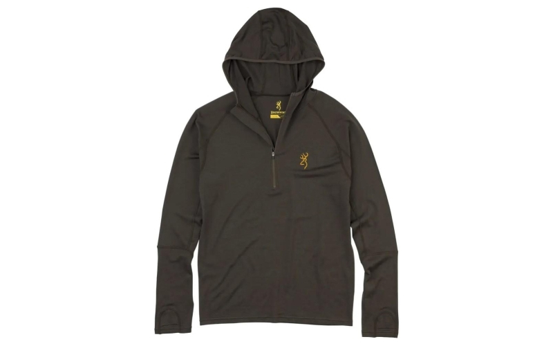 Sht merino hooded major brown l