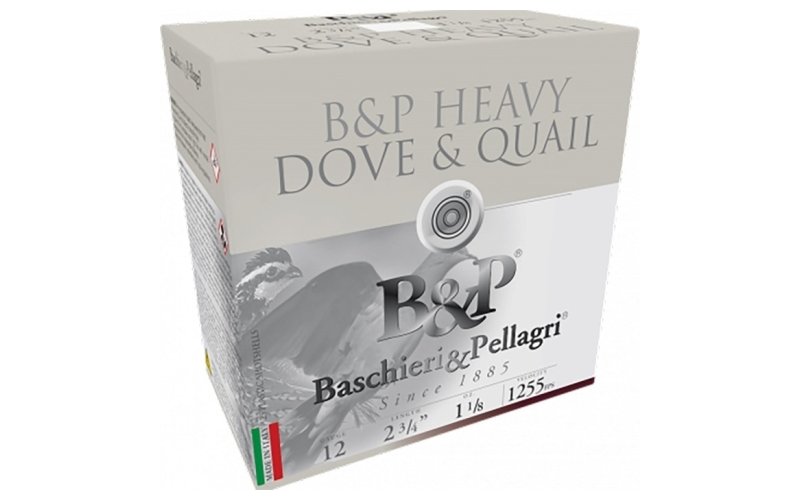 Baschieri & Pellagri Cartridge 12 gauge 2-3/4'' 1oz 1,375fps #7 steel 250 case
