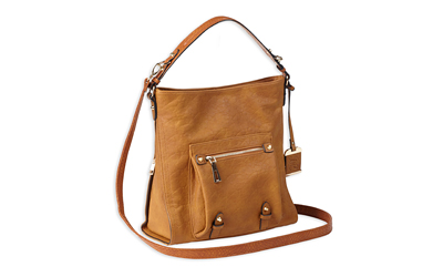 Bulldog Cases Hobo Anna Purse Holster, Fits Most Small Autos, Cognac Brown Color, Leather BDP-054