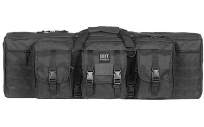 Bulldog Cases Deluxe Tactical Rifle Case, Fits Single Rifle, Three Front Acc. Pockets, Large Main Front Pocket, Back Pack Straps, 36" Soft Case, Black BDT35-36B