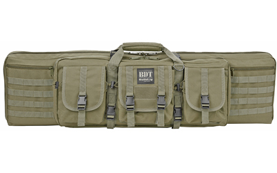 Bulldog Cases Deluxe Tactical Rifle Case, Fits Single Rifle, Three Front Acc. Pockets, Large Main Front Pocket, Back Pack Straps, 36" Soft Case, Green BDT35-36G