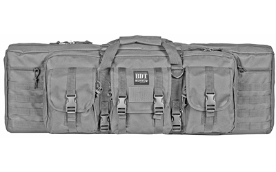 Bulldog Cases Deluxe Tactical Rifle Case, Fits Single Rifle, Three Front Acc. Pockets, Large Main Front Pocket, Back Pack Straps, 36" Soft Case, Seal Gray BDT35-36SG