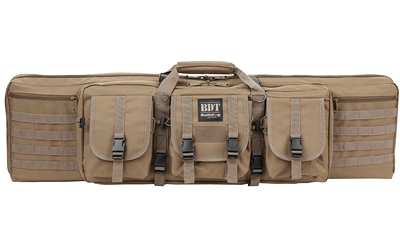 Bulldog Cases Deluxe Tactical Rifle Case, Fits Single Rifle, Three Front Acc. Pockets, Large Main Front Pocket, Back Pack Straps, 36" Soft Case, Tan BDT35-36T
