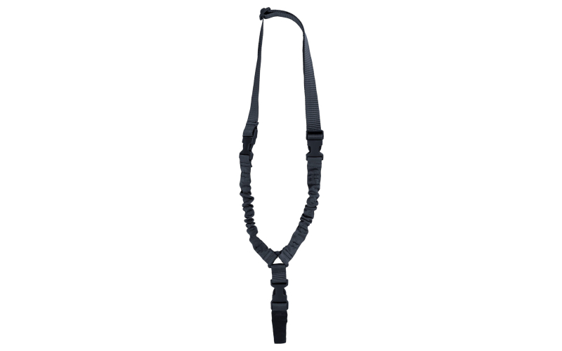Bulldog Cases Tactical Sling, Black, 1", Single Point Bungee Sling, Quick Release Buckle BDT829B