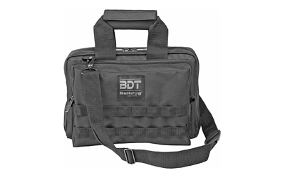 Bulldog Cases Deluxe 2 Pistol Range Bag w/ Strap & MOLLE, Black BDT917B