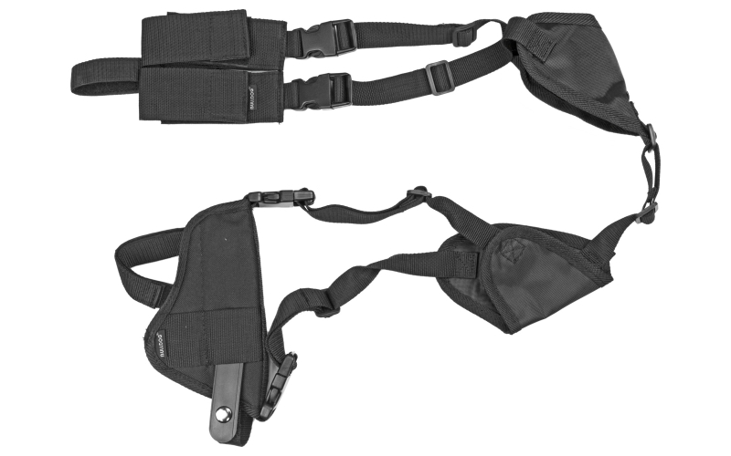 Bulldog Cases Deluxe Pro Shoulder Holster, Fits Large Auto Handgun, Ambidextrous, Black WSHD 8
