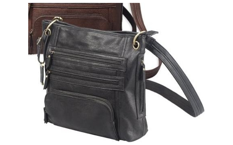 Large cross body style purse w/holster - black