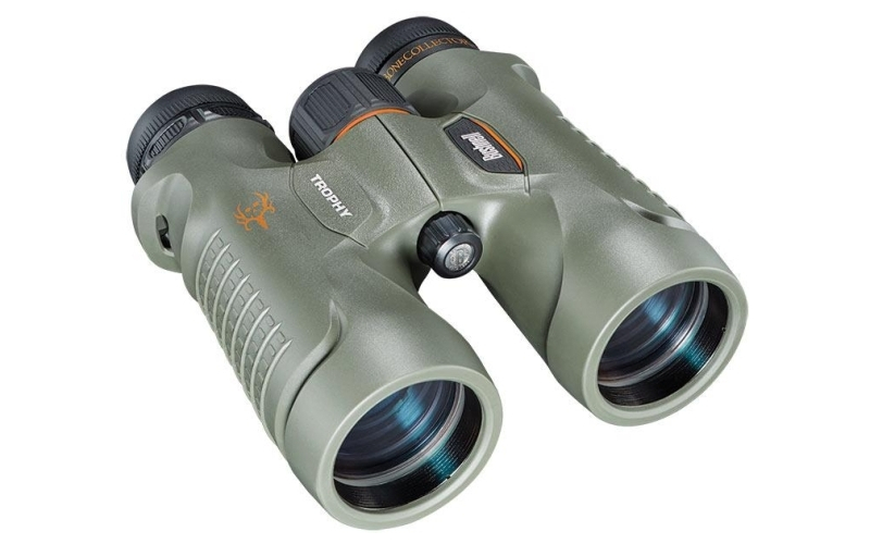 Bushnell trophy binocular 10x42mm bak-4 roof prism bone collector green