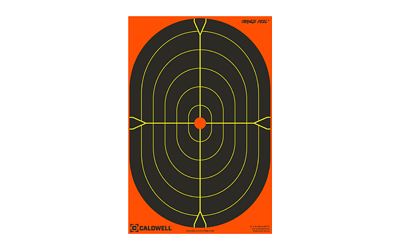 Caldwell Adhesive Orange Peel Silhouette Target, 12" x 18", Orange/Black, 5-Pack 1175517