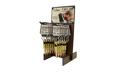 Caliber Gourmet 308 Bottle Opener Keychain Display, 24 Keychains, Gold CBG-1017