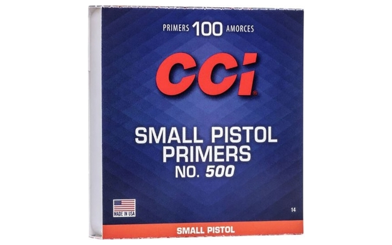 CCI #500 small pistol primers 1,000/box