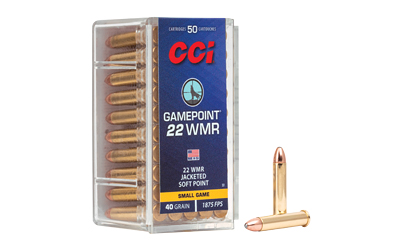 CCI Ammunition 22WMR, 40 Grain, GamePoint, 50 Round Box 22