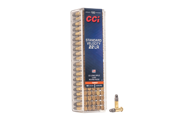 CCI Ammunition Standard Velocity, 22LR, 40 Grain, Lead Round Nose, 100 Round Box 32