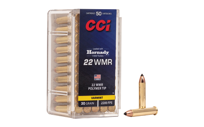 CCI Ammunition Rimfire, 22WMR, 30 Grain, V-Max, 50 Round Box 73