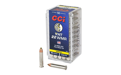 CCI Ammunition CCI, 22 WMR, 30 Grain, Varmint Tip, 50 Round Box 969CC
