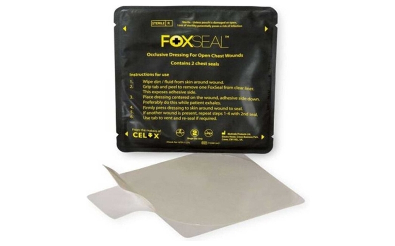 Celox Medical Foxseal chest seal occlusive dressing 2/pack