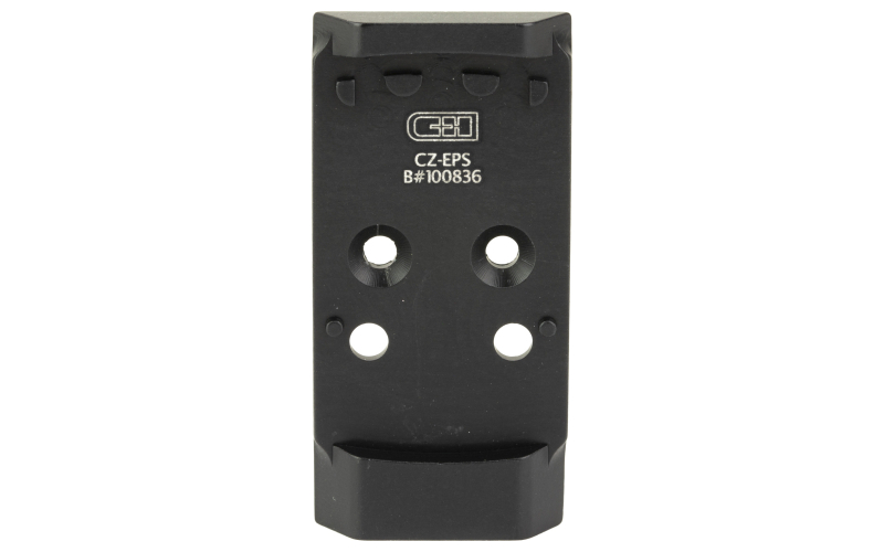 C&H Precision V4, Optic Mounting Plate, Fits Optic Ready CZ P10 to Holosun EPS/EPS Carry, Anodized Finish, Black CZ-EPS