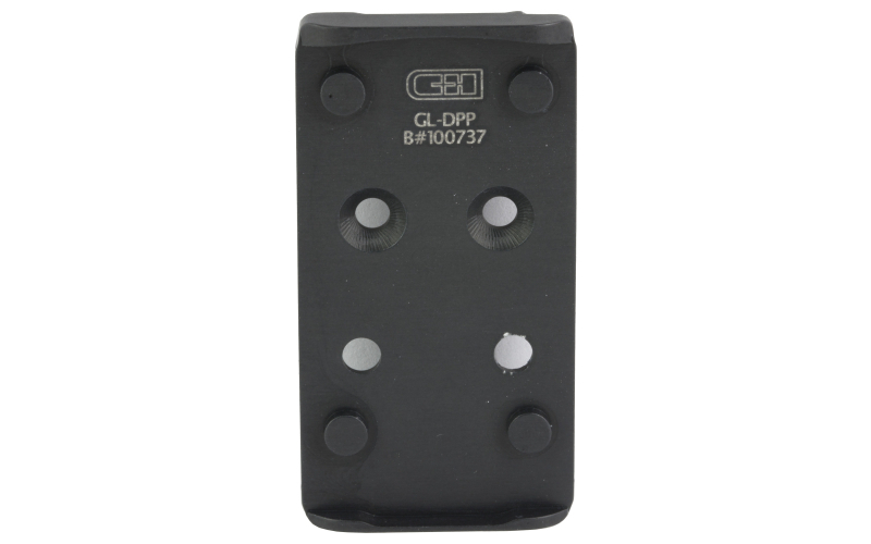 C&H Precision V4, Optic Mounting Plate, For Glock MOS (Not the Glock 43x or 48) to Delta Point Pro/Eotech EFLX, Anodized Finish, Black GL-DPP-EFLX