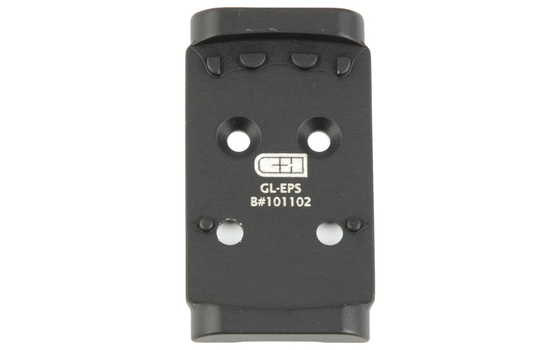 C&H Precision V4, Optic Mounting Plate, For Glock MOS (Not 43X) to Holosun EPS/EPS Carry, Anodized Finish, Black GL-EPS