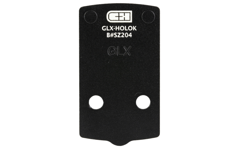 C&H Precision V4, Optic Mounting Plate, For Glock 43x/48 MOS to Holosun 407K/507K, Anodized Finish, Black, Includes Mounting Hardware GLX-HOLOk