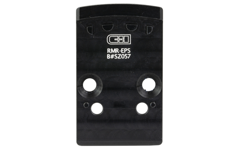C&H Precision V4, Optic Mounting Plate, For Converting Trijicon RMR Footprint to Holosun EPS/EPS Carry, Anodized Finish, Black RMR-EPS