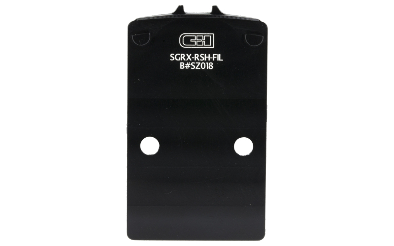 C&H Precision V4, Optic Mounting Plate, For Sig Sauer P320RX Series/Pro Series/AXG Scorpion with Delta Point Pro Cut to Trijicon SRO/RMR, Holosun 407C/507C/508C/508T, Matte Finish, Black SGRX-RSH-FIL