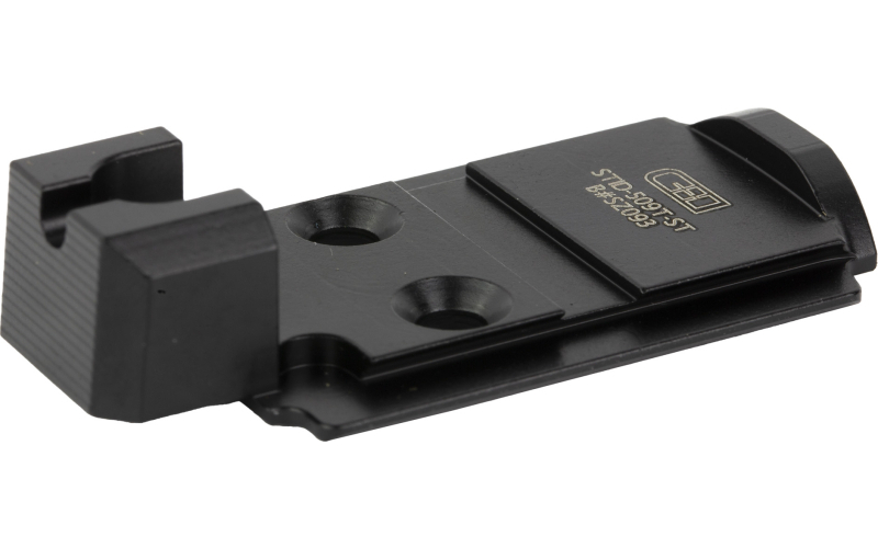 C&H Precision V4, Optic Mounting Plate, For Staccato Duo to Holosun 509T, Matte Finish, Black STID-509T-ST