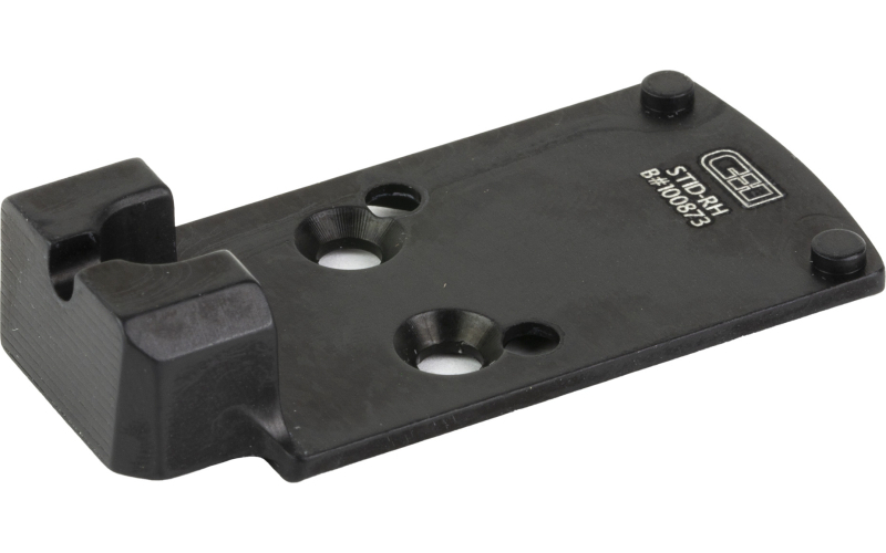 C&H Precision V4, Optic Mounting Plate, For Staccato Duo to the Trijicon RMR, Holosun 407C/507C/508C/508T, C&H COMP/EDC XL, Anodized Finish, Black, Includes Mounting Hardware STID-RH