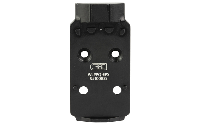 C&H Precision V4, Optic Mounting Plate, For Walther PPQ Q4/Q5 to Holosun EPS/EPS Carry, Anodized Finish, Black WLPPQ-EPS