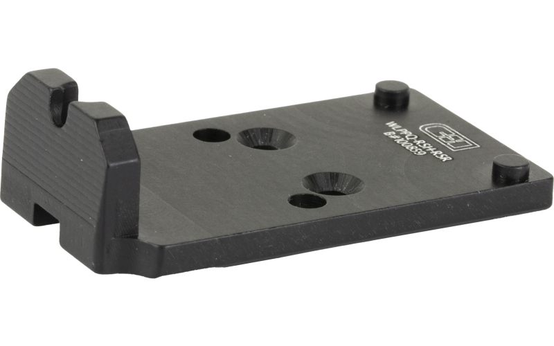 C&H Precision V4, Optic Mounting Plate, For Walther PPQ (Q4/Q5) to the Trijicon RMR/SRO, Holosun 407C/507C/508C/508T/507Comp, Anodized Finish, Black, Includes Mounting Hardware WLPPQ-RSH-RSR
